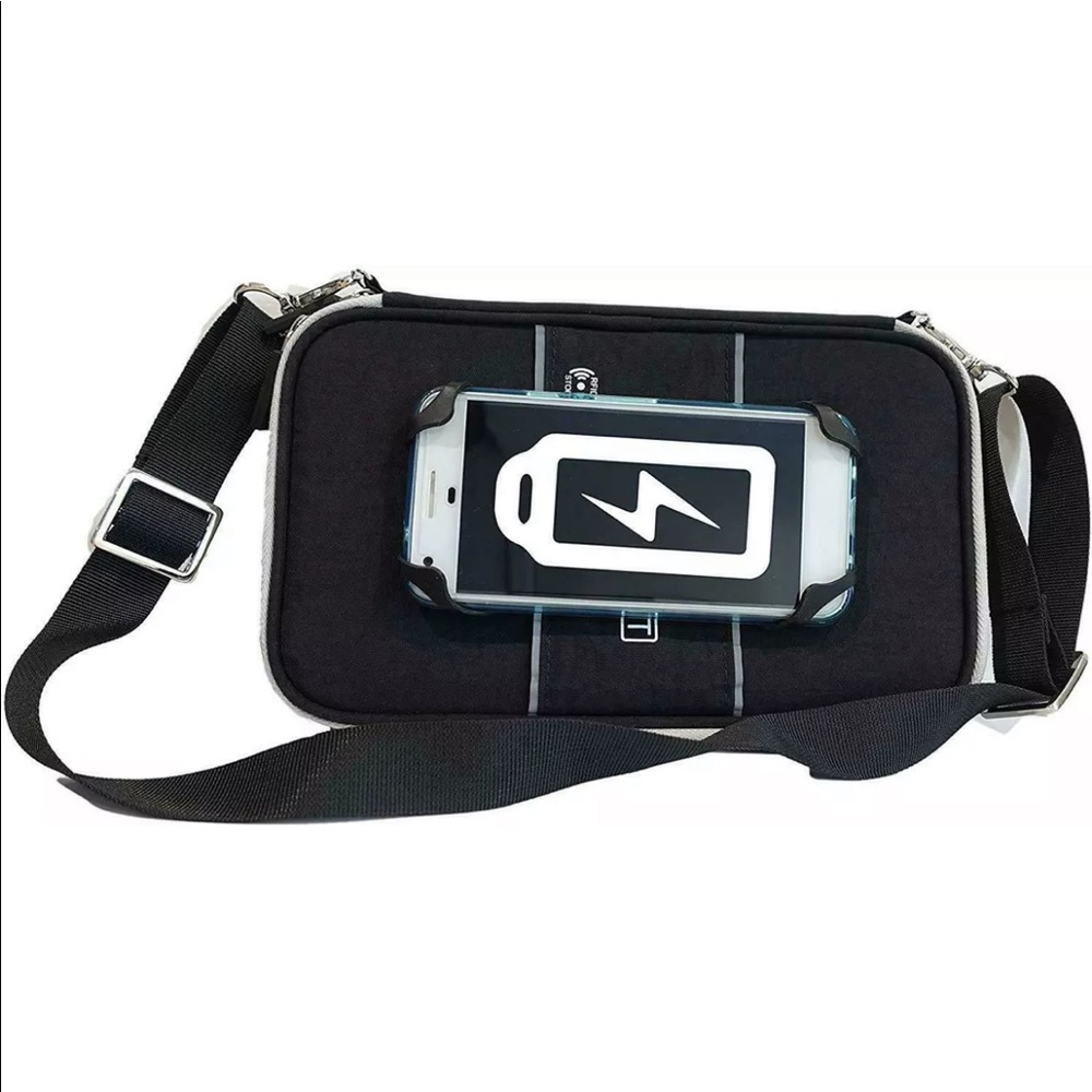 RFID Travel Wallet Passport Holder with Phone Strap by SIDEQUEST black